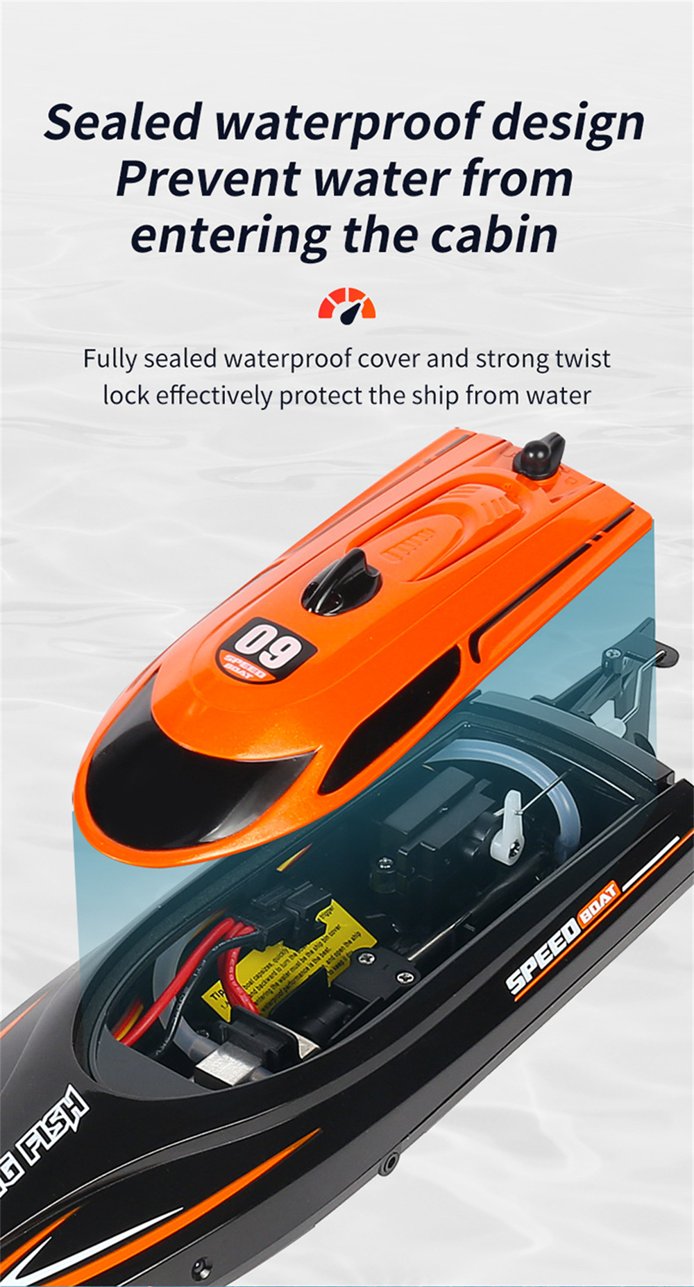 HXJRCHJ81224G4CHRCBoatHighSpeedLEDLightSpeedboatWaterproof25kmhElectricRacingVehiclesModelsLakesPool-1983941-7