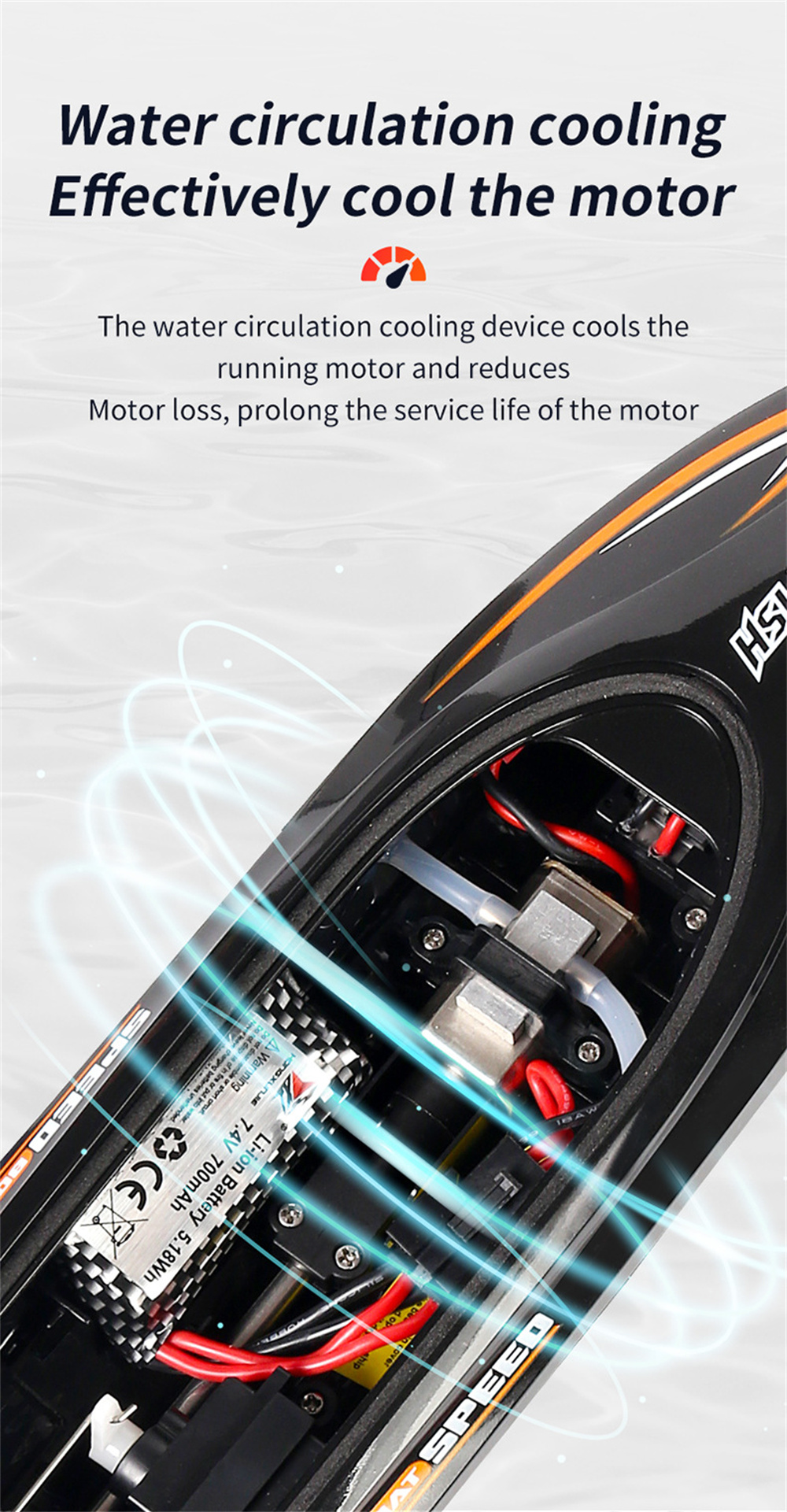 HXJRCHJ81224G4CHRCBoatHighSpeedLEDLightSpeedboatWaterproof25kmhElectricRacingVehiclesModelsLakesPool-1983941-10