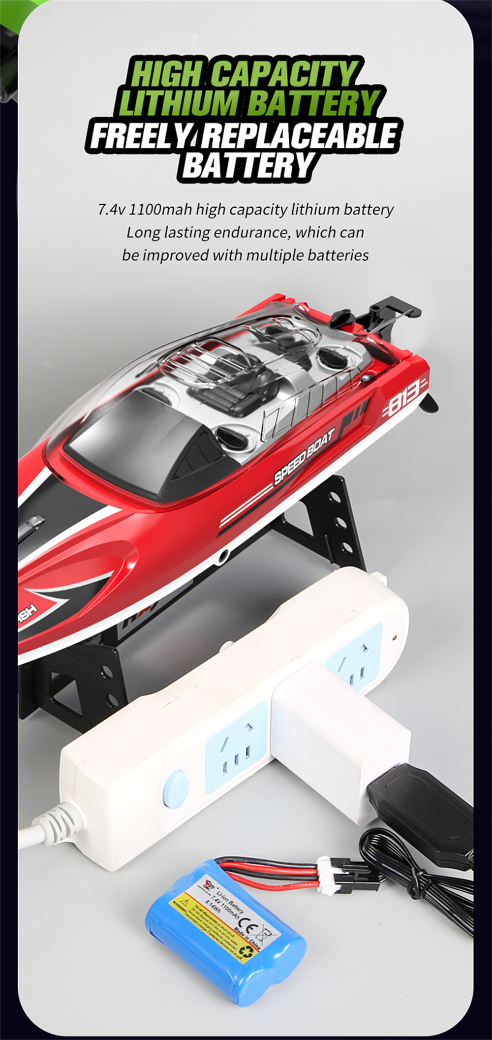 HXJRCHJ81324G4CHRCBoatHighSpeedLEDLightCapsizedResetSpeedboatWaterproof25kmhElectricRacingVehiclesMo-1993837-13