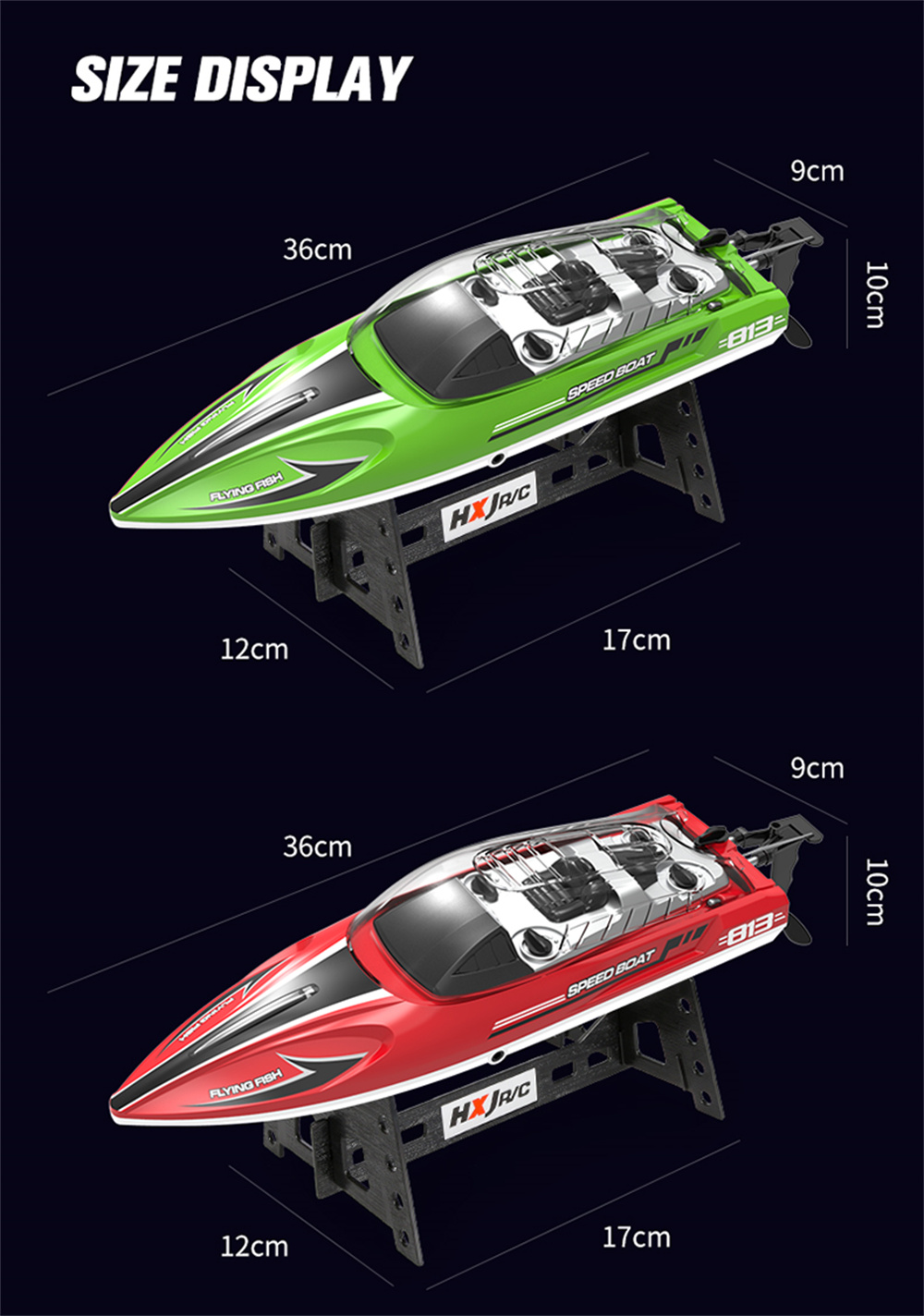 HXJRCHJ81324G4CHRCBoatHighSpeedLEDLightCapsizedResetSpeedboatWaterproof25kmhElectricRacingVehiclesMo-1993837-16