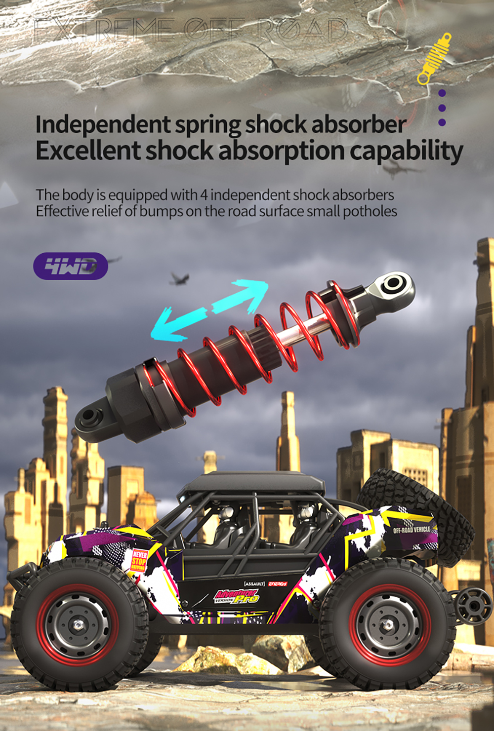 JJRCQ141B11624G4WD70KMHRTRBrushlessDesertTruckRCCarOff-roadElectricHigh-speedVehicle-1992902-9
