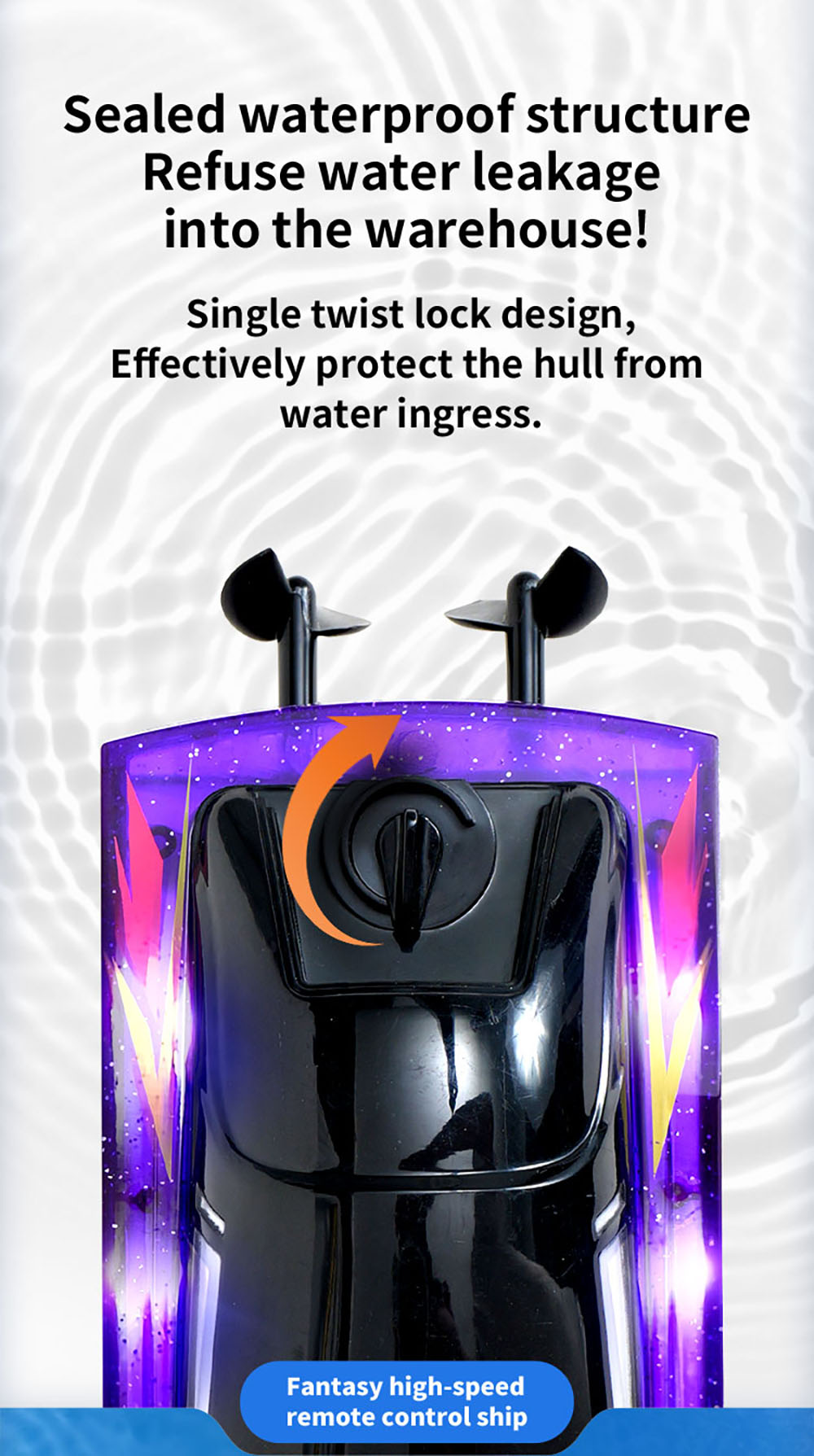 JJRCS13RTR2430kmhRCBoatLEDLightCapsizedResetHighSpeedRacingWaterproofShipVehiclesModelsToys-2015803-6