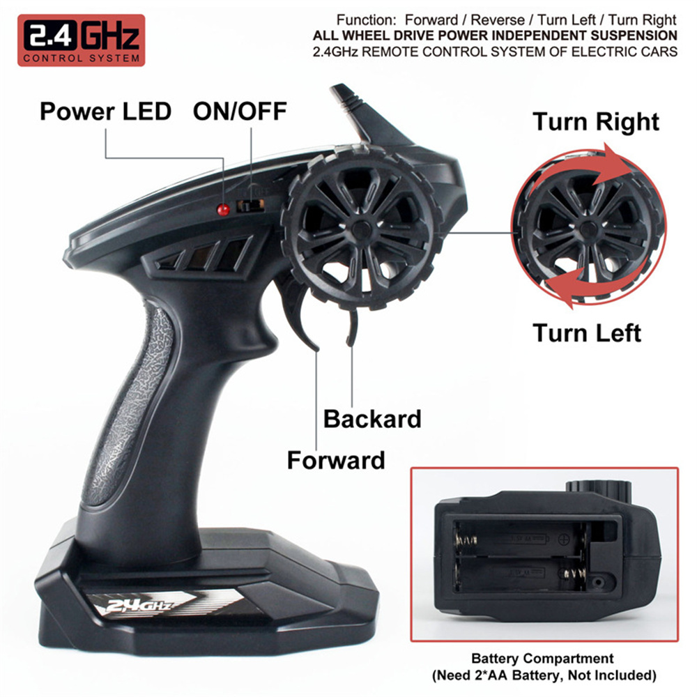 KYAMRCUJ99P187RTR11824GRWDRCCarLEDLightOff-RoadClimbingTruckKidsChildrenRemoteControlToysModels-1986336-5