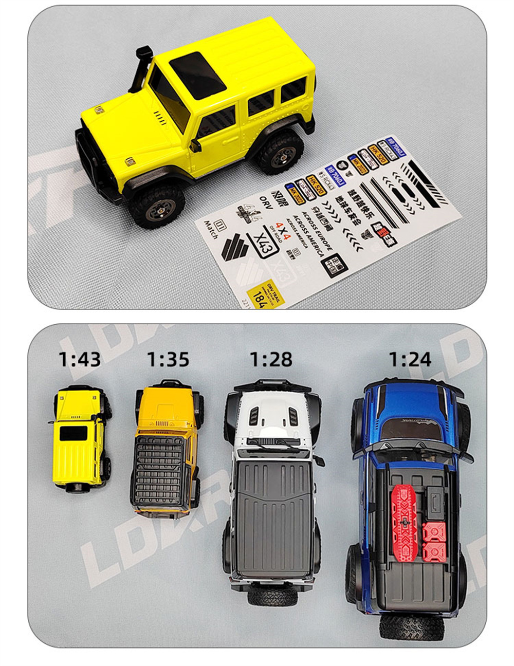 LDARCX4314324G4WDRCCarRockCrawlerMiniClimbingLEDLightOff-RoadVehiclesModelsRemoteControlRacingToys-1998293-8