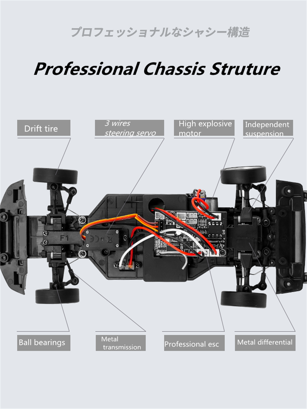 LDRC1899A99RTR11824GRWDRCCarDriftGTRR34GyroLEDLightOn-RoadFullProportionalAlloyBodyShellRacingVehicl-2010270-7