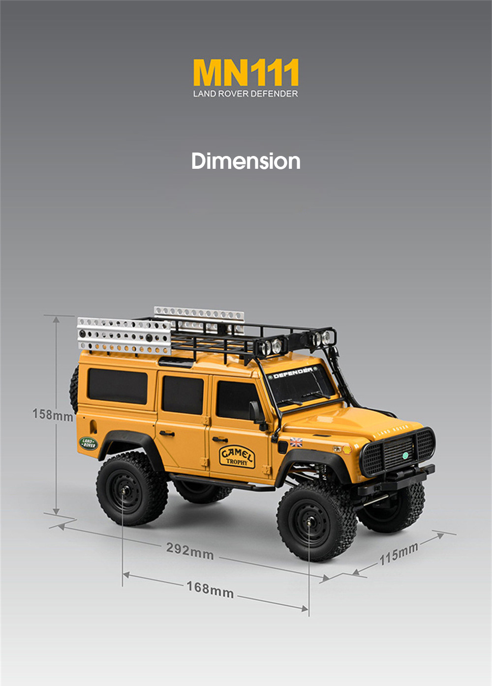 MNRCMN111DIYKIT1184X4RCCarLEDLightClimbingRockCrawlerOff-RoadTruckPortalAxleAlloyShellToysClassicVeh-1992013-14
