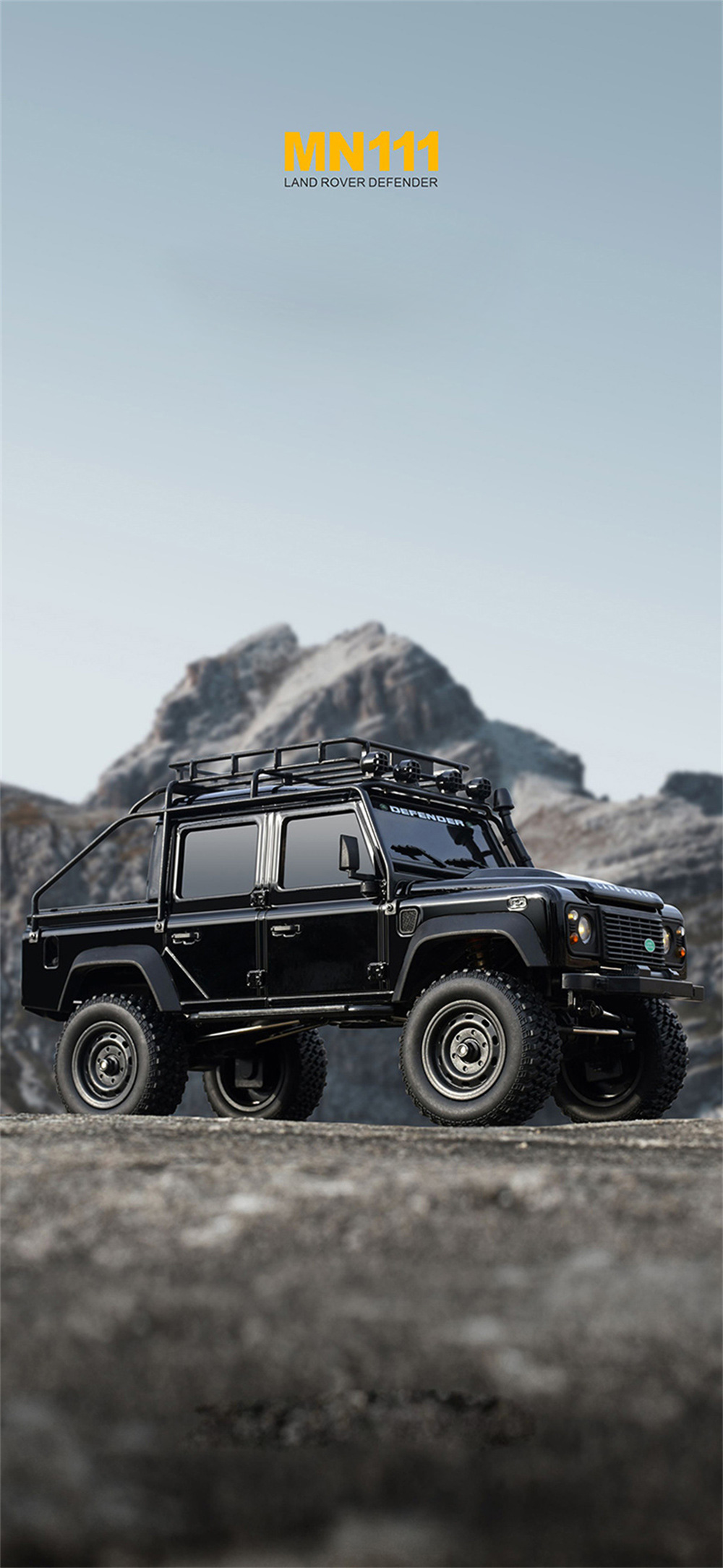 MNRCMN111DIYKIT1184X4RCCarLEDLightClimbingRockCrawlerOff-RoadTruckPortalAxleAlloyShellToysClassicVeh-1992013-18