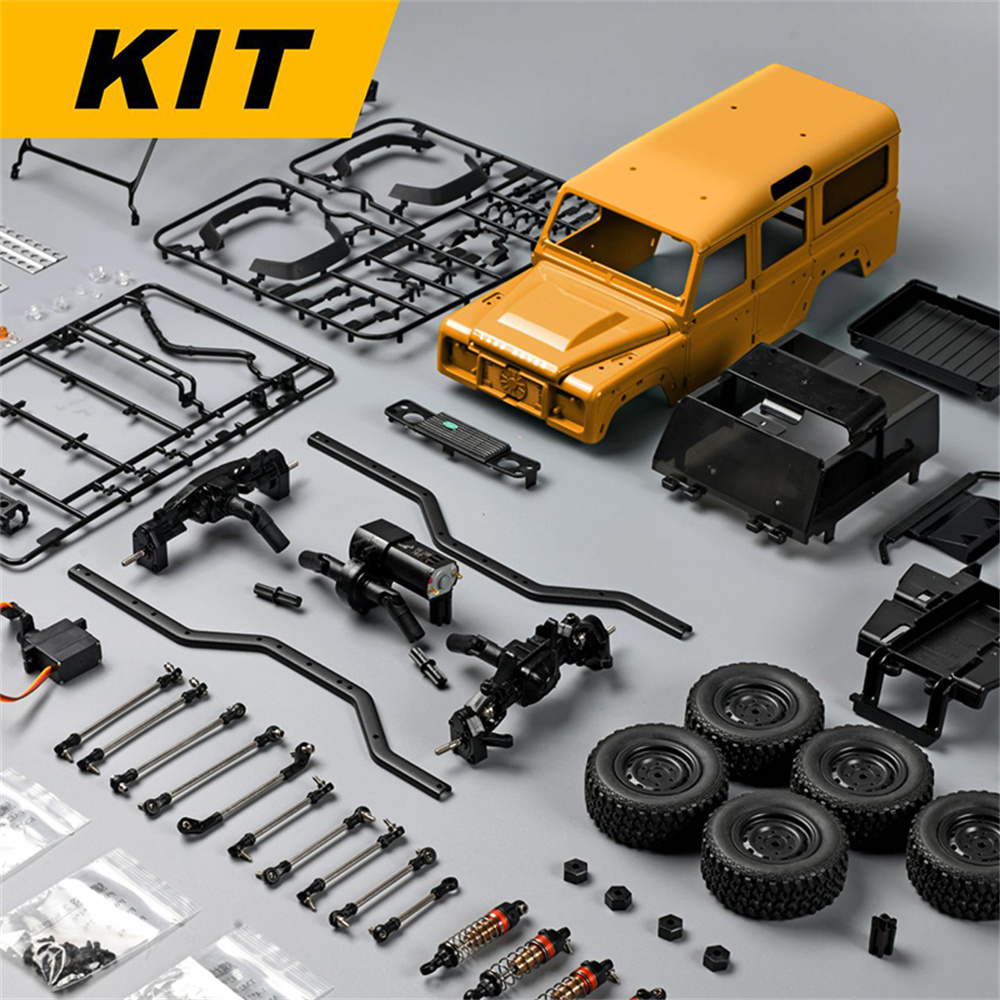MNRCMN111DIYKIT1184X4RCCarLEDLightClimbingRockCrawlerOff-RoadTruckPortalAxleAlloyShellToysClassicVeh-1992013-22