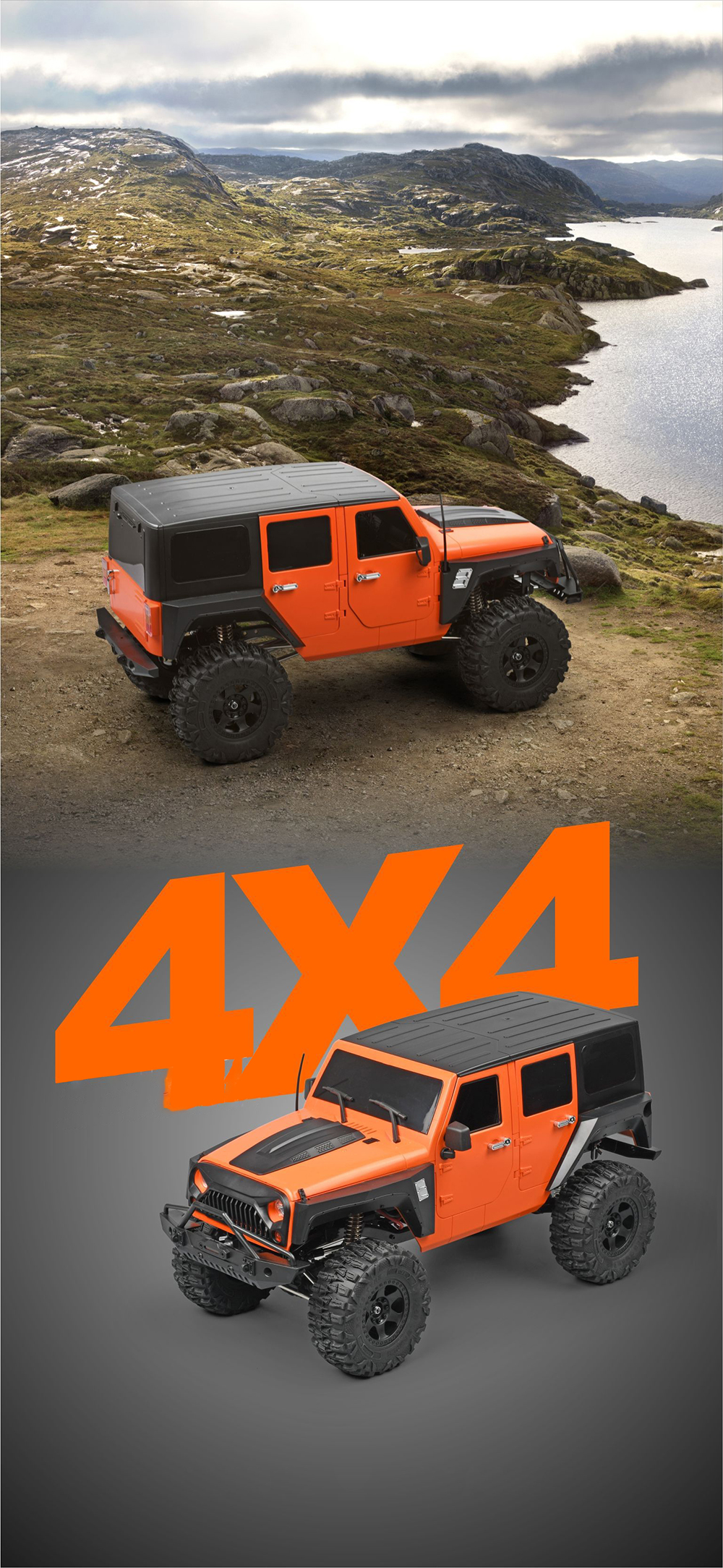 MNRCMN222RTR11024G4WDRCCarRockCrawlerLEDLightOff-RoadClimbingTruckFullProportionalVehiclesModelsToys-2013004-11