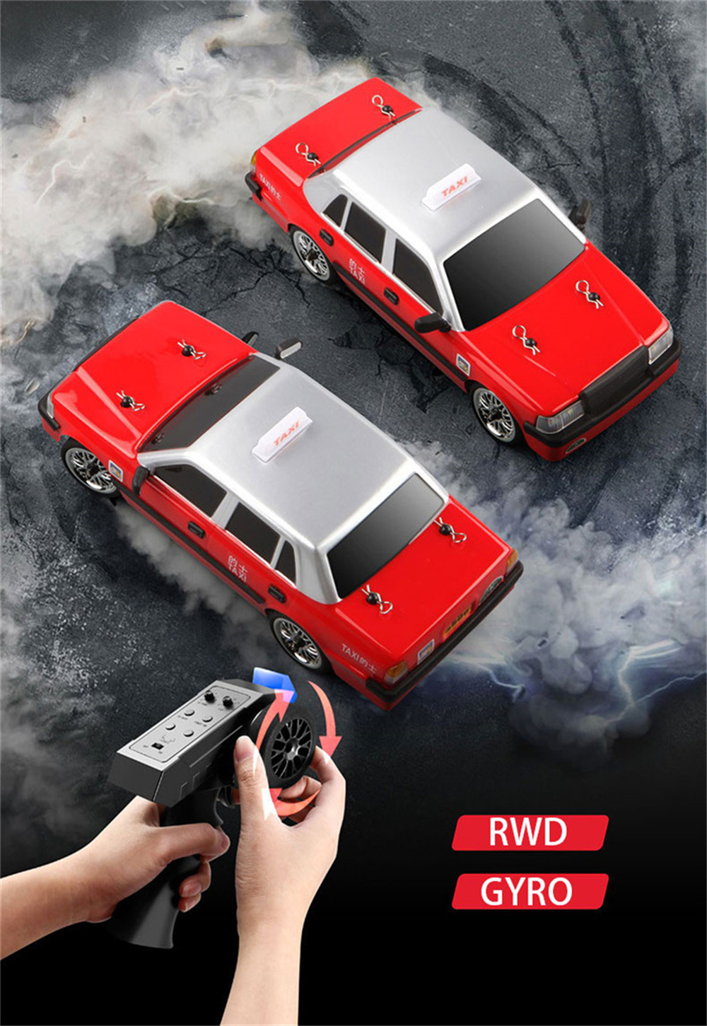 MNRCMN38Taxi116RTR24GRWDMiniRCCarDriftSportsTruckLEDLightswGYROFullProportionalVehiclesModelKidsChil-2001896-1