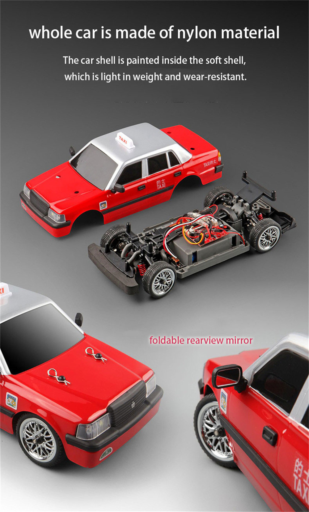 MNRCMN38Taxi116RTR24GRWDMiniRCCarDriftSportsTruckLEDLightswGYROFullProportionalVehiclesModelKidsChil-2001896-5