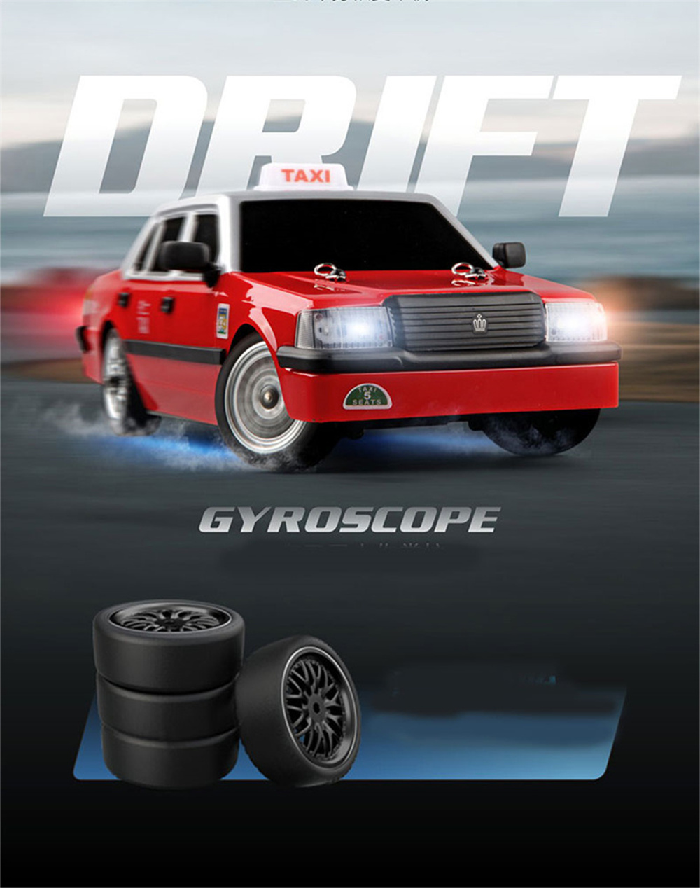 MNRCMN38Taxi116RTR24GRWDMiniRCCarDriftSportsTruckLEDLightswGYROFullProportionalVehiclesModelKidsChil-2001896-8