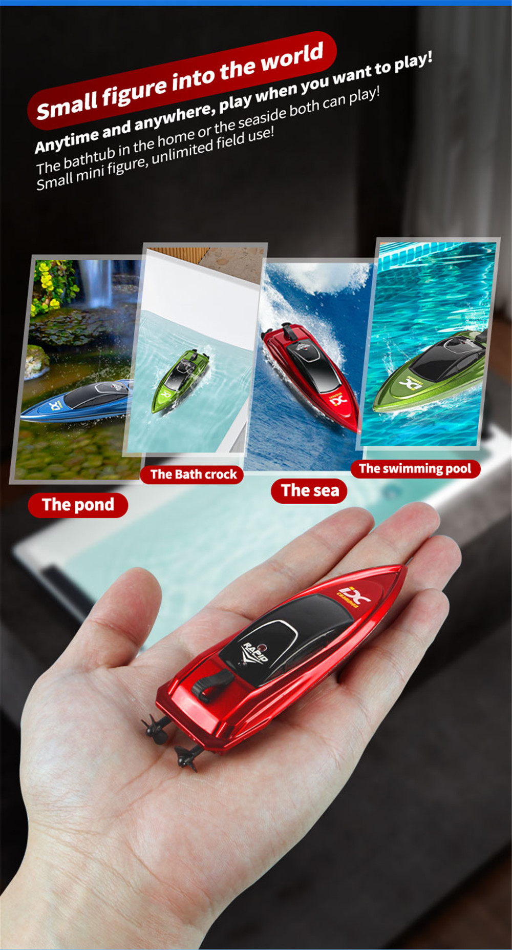 MiniRemoteControlHighSpeedRCBoatLedLightPalmSpeedBoatSummerWaterToyPoolToy-1902645-1