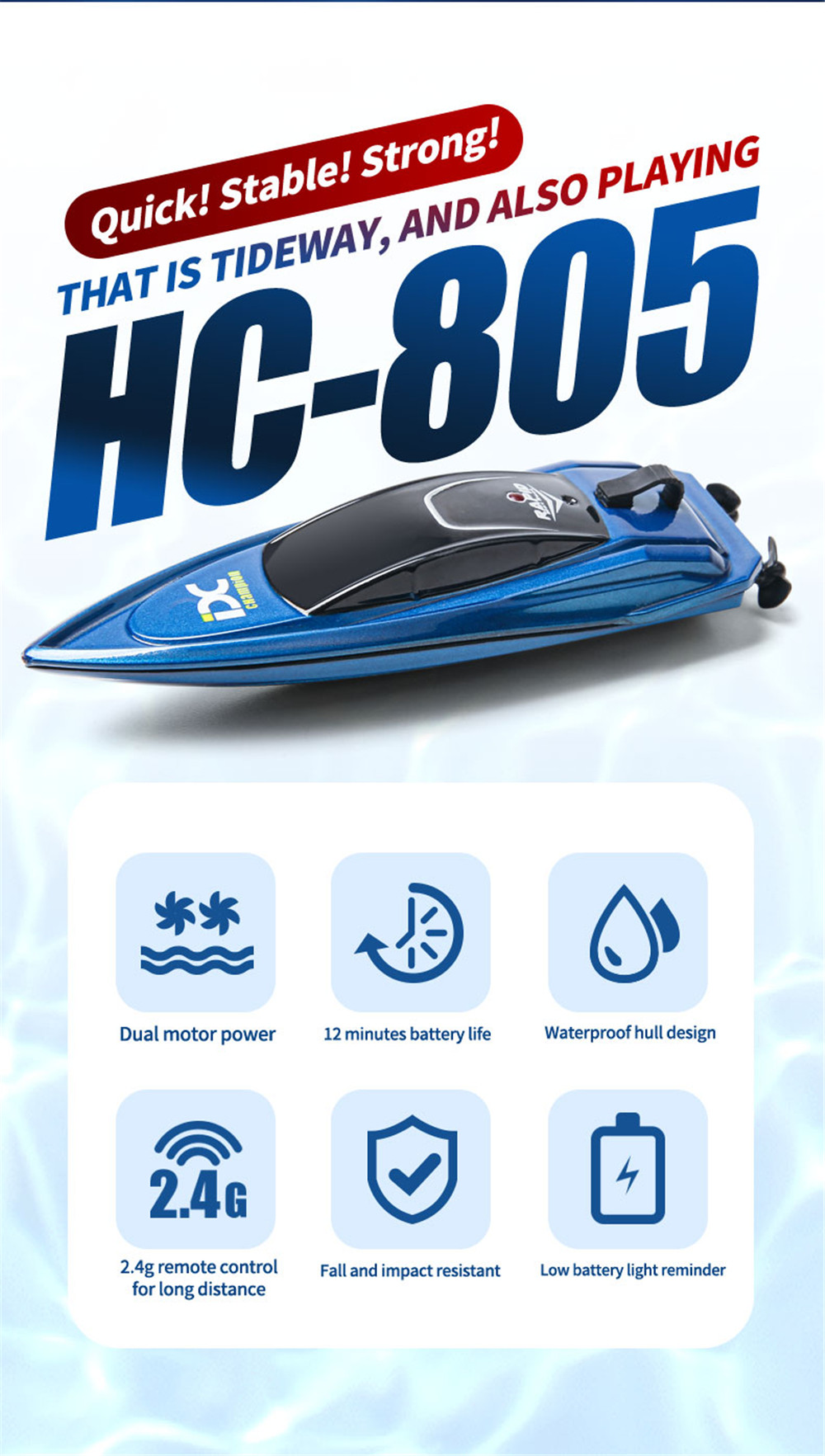 MiniRemoteControlHighSpeedRCBoatLedLightPalmSpeedBoatSummerWaterToyPoolToy-1902645-3