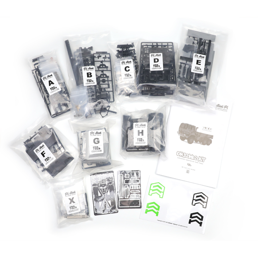 OrlandooOH32M02KIT1326WDDIYRCCarUnpaintedGreyTractorFullLeafSpringMilitaryTruckVehiclesModels-1961190-17