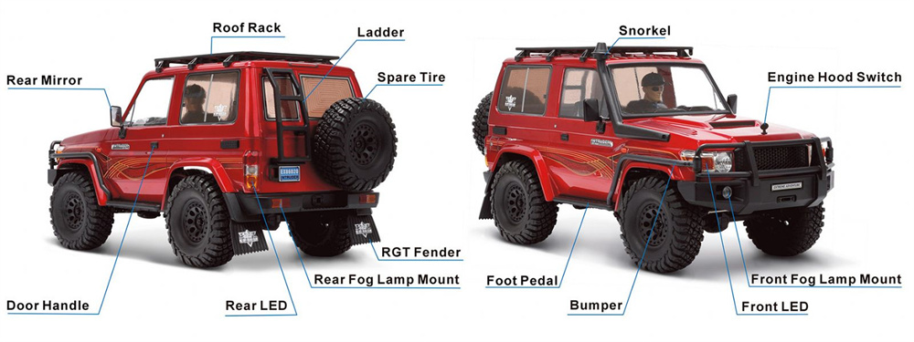 RGTEX86020IntruderRTR11024G4WDRCCarRockCrawlerforTOYOTALC71Off-RoadClimbingTruckLEDLightsVehiclesMod-2011815-13