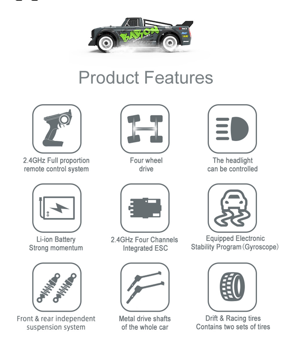 SGPINECONEFOREST1603RTR11624G4WD30kmhRCCarLEDLightDriftOn-RoadProportionalControlVehiclesModel-1786893-2