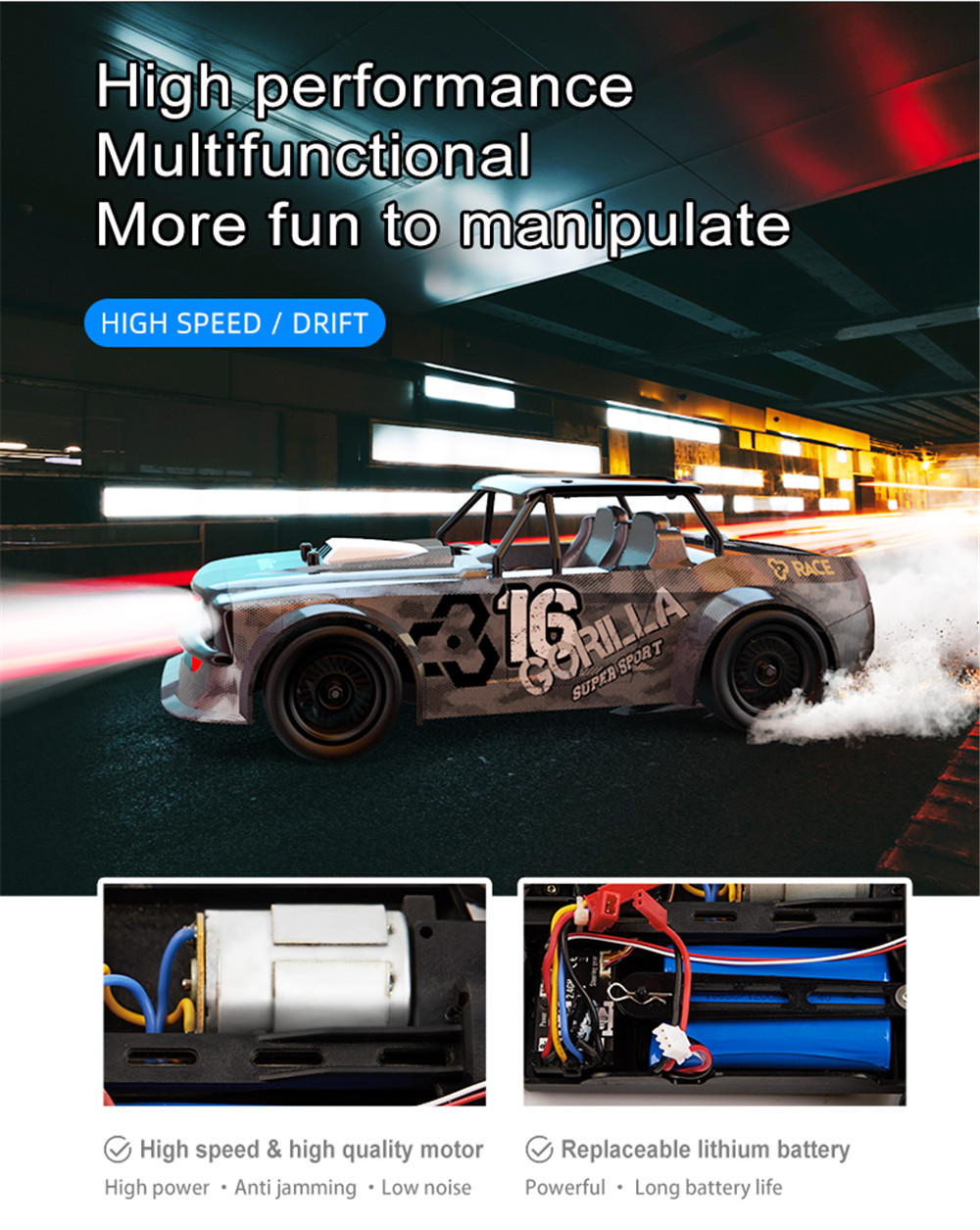 SGPINECONEFOREST1603RTR11624G4WD30kmhRCCarLEDLightDriftOn-RoadProportionalControlVehiclesModel-1786893-3
