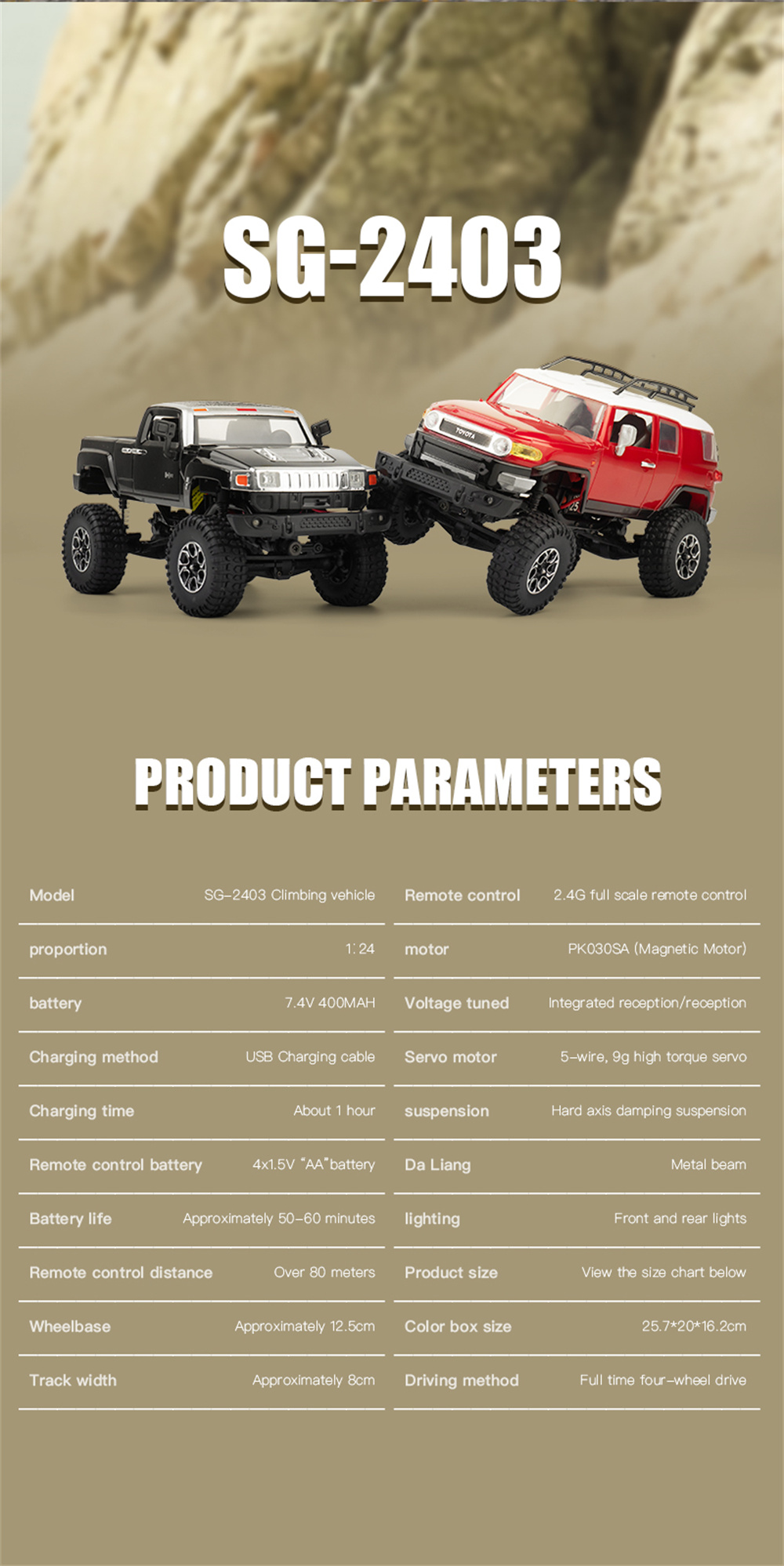 SGPINECONEFOREST2403HummerH3T12424G4WDRCCarOff-RoadVehiclesClimbingRockCrawlerFullScaleLEDLightModel-2015314-16