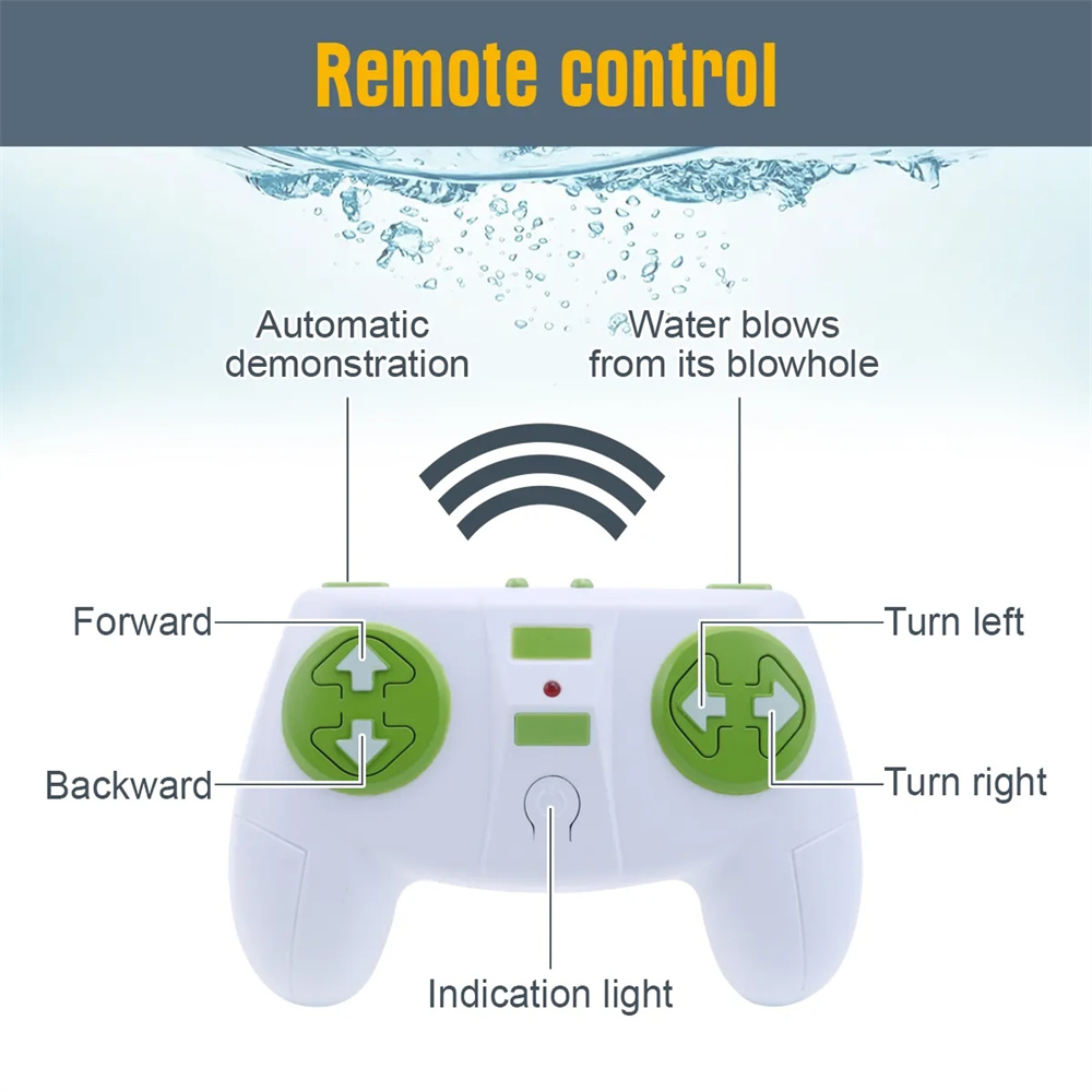 StuntRCDolphin24GWhaleSprayWaterToysRemoteControlledBoatShipSubmarineRobotsFishElectricKidsChildrenG-1992300-7