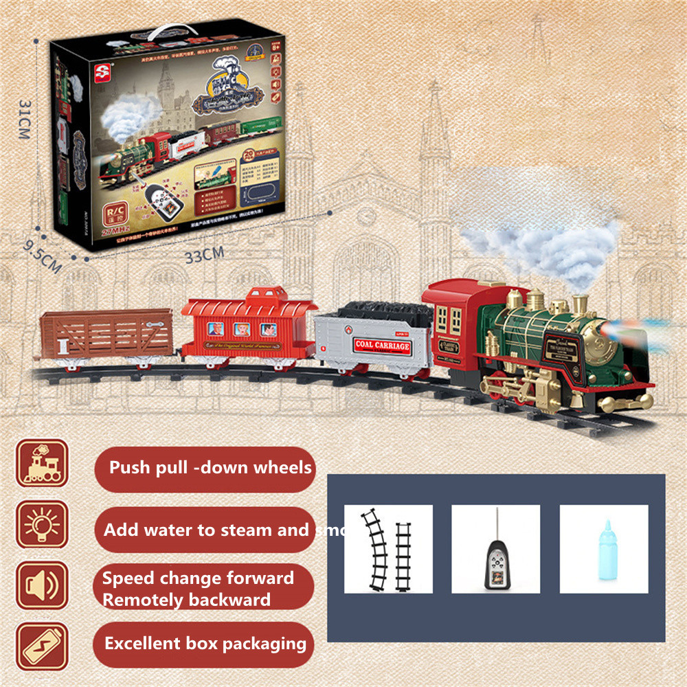 TIMELY3097A3097B27MHZRCTrainElectricTrackClassicModelVehiclesSmokeLEDLightsMusicSoundRemoteControlKi-1983873-13