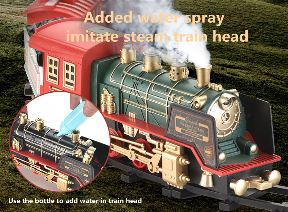 TIMELY3097A3097B27MHZRCTrainElectricTrackClassicModelVehiclesSmokeLEDLightsMusicSoundRemoteControlKi-1983873-3