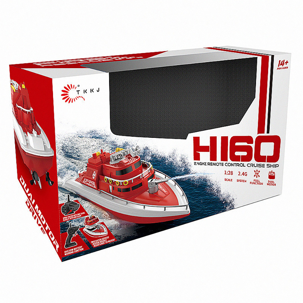 TKKJH160RTR12824GRCBoatCruiseFireWaterSprayShipFullFunctionDualMotorRacingVehiclesModelsRemoteContro-2008874-11