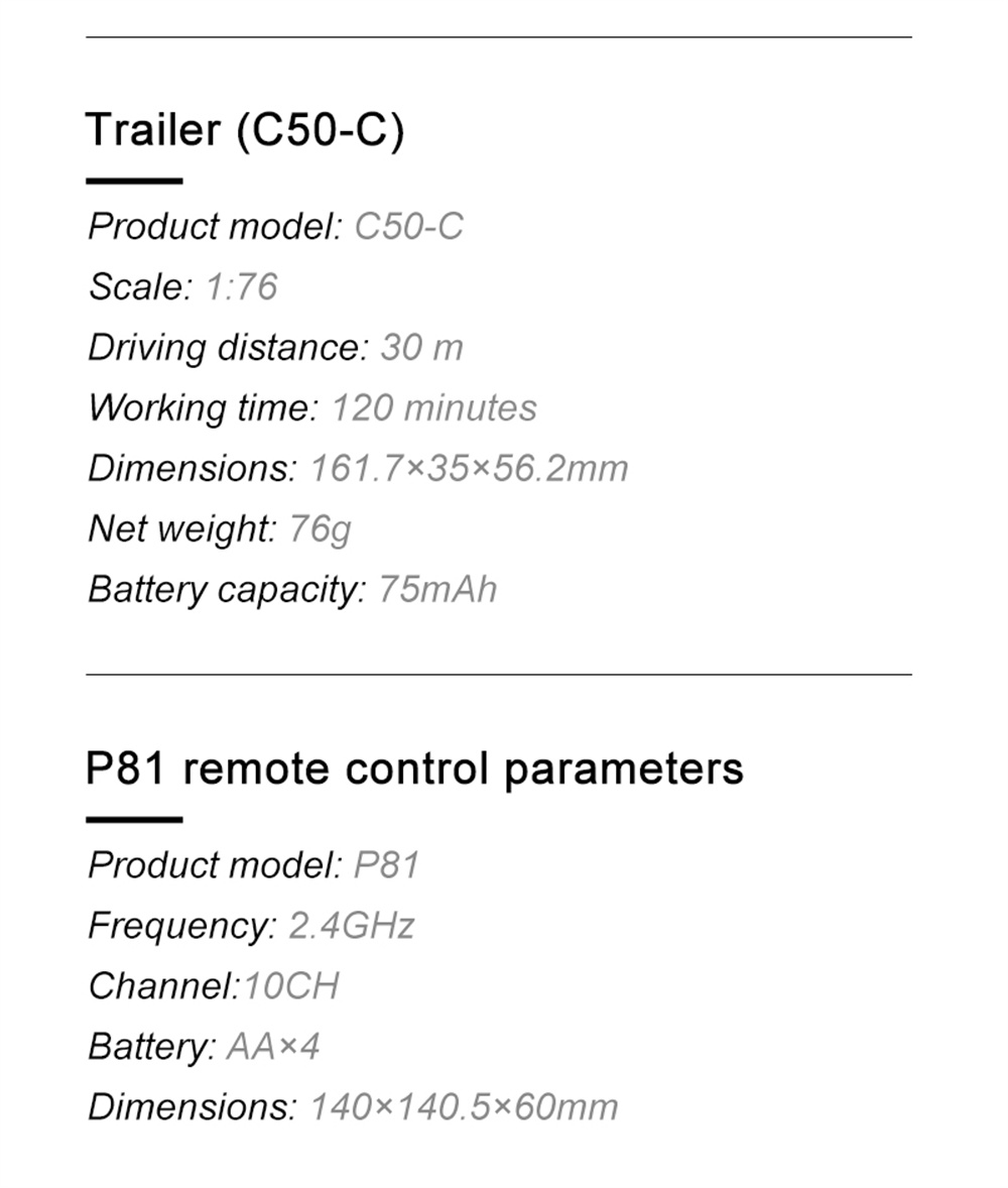 TurboRacingC5017624G4WDRCCarSemi-TruckTractorTrailerHeadsLEDLightsSoundsRemoteControlVehiclesModelsR-2001330-20