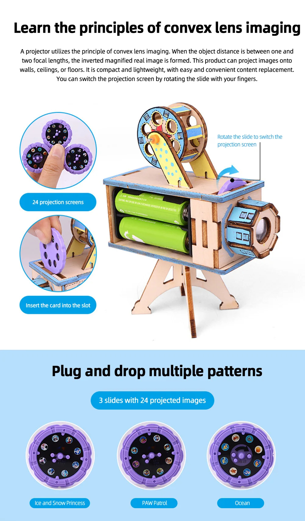 DIYProjectorScienceEducationExperimentKitModelToyPhysicsKidsChildrenGiftProject-2015281-2