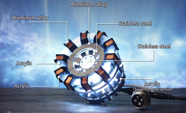 InStock11AluminumAlloyArcReactorDIYModelMK2LedLightMarkChestTonyHeartLampLightDIYModelScienceToy-1417222-5