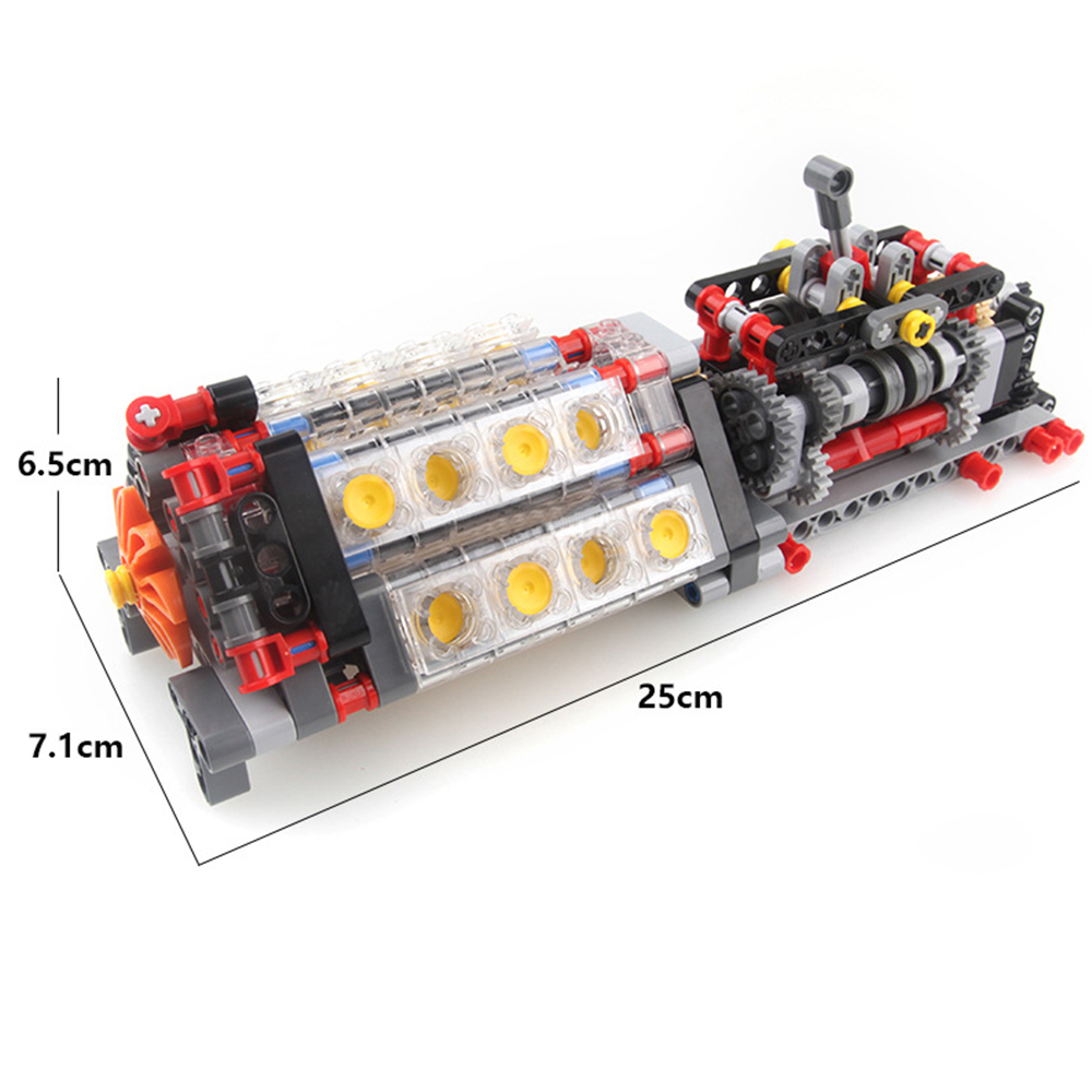 MechanicalGroupV16CylinderEnginematched6SpeedGearboxMOCBuildingBricksPartsPackBlocksModelDIYEducatio-2007218-1