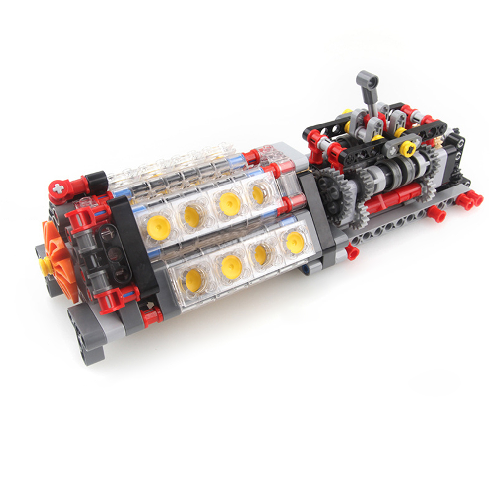 MechanicalGroupV16CylinderEnginematched6SpeedGearboxMOCBuildingBricksPartsPackBlocksModelDIYEducatio-2007218-2