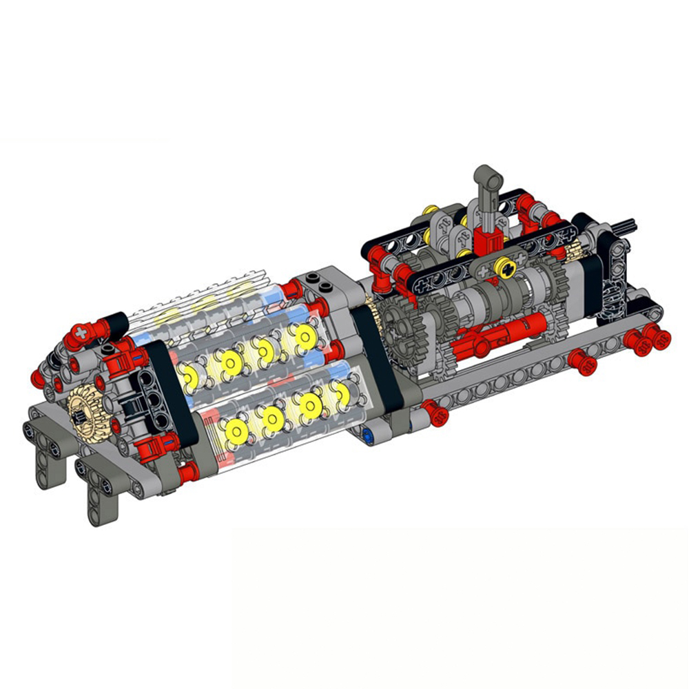 MechanicalGroupV16CylinderEnginematched6SpeedGearboxMOCBuildingBricksPartsPackBlocksModelDIYEducatio-2007218-3