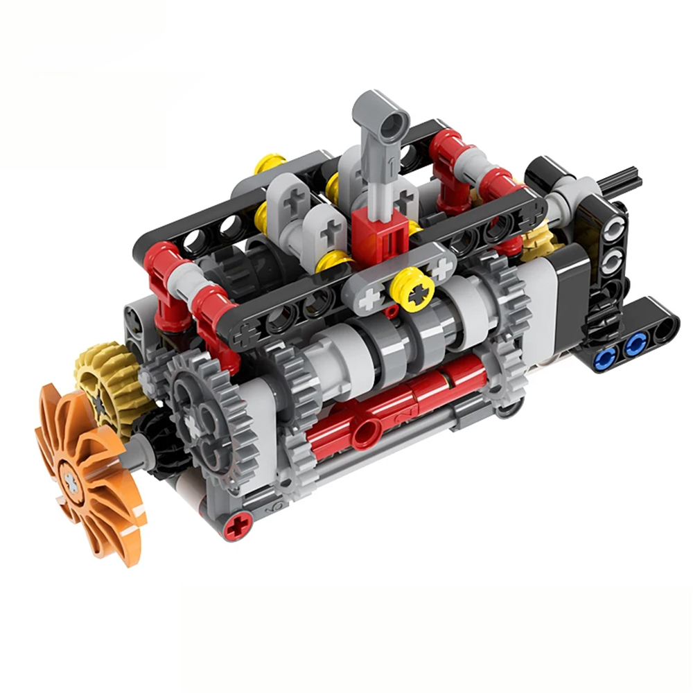 MechanicalGroupV16CylinderEnginematched6SpeedGearboxMOCBuildingBricksPartsPackBlocksModelDIYEducatio-2007218-5