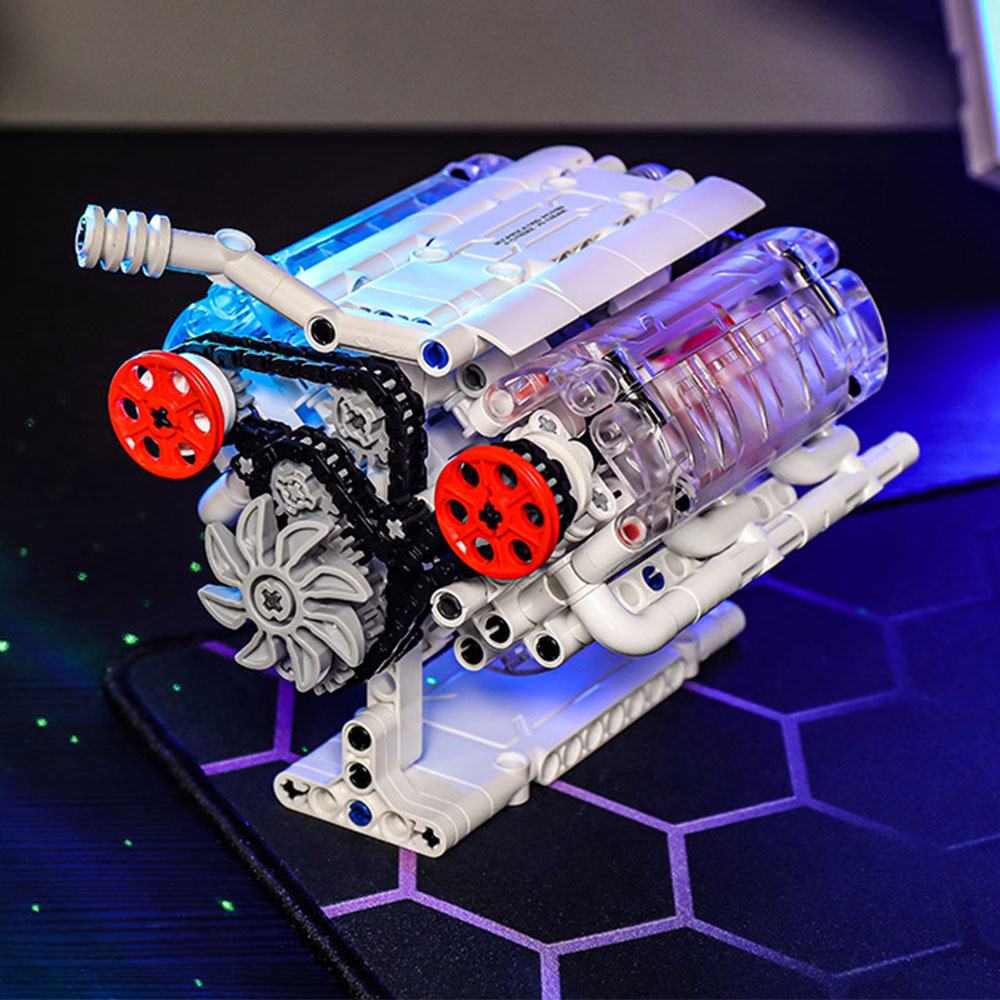 MiniEngineBuildingSetCarV6MotorModelToyAdultBoyKidsChildrenGifts-2002945-9