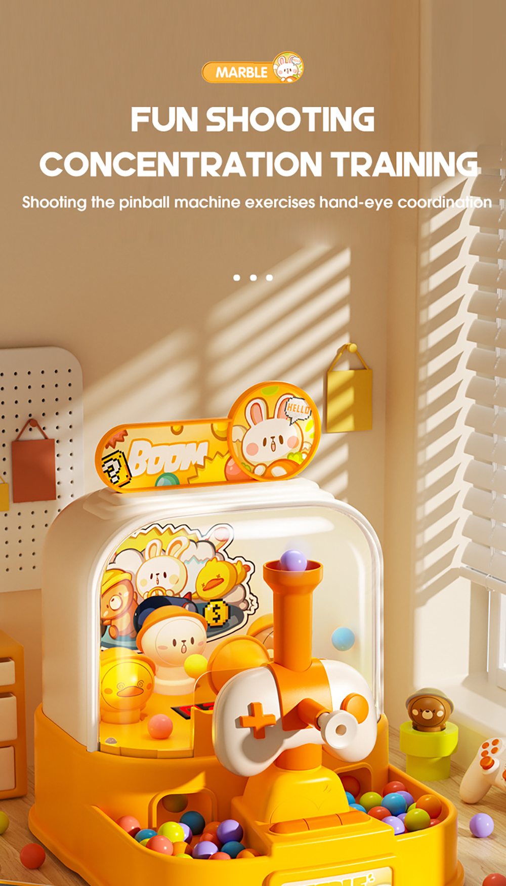 TableAnimalShootingPinballMachineGameConsoleMulticolorLauchingKidsChildrenFunPlayToys-2013041-1