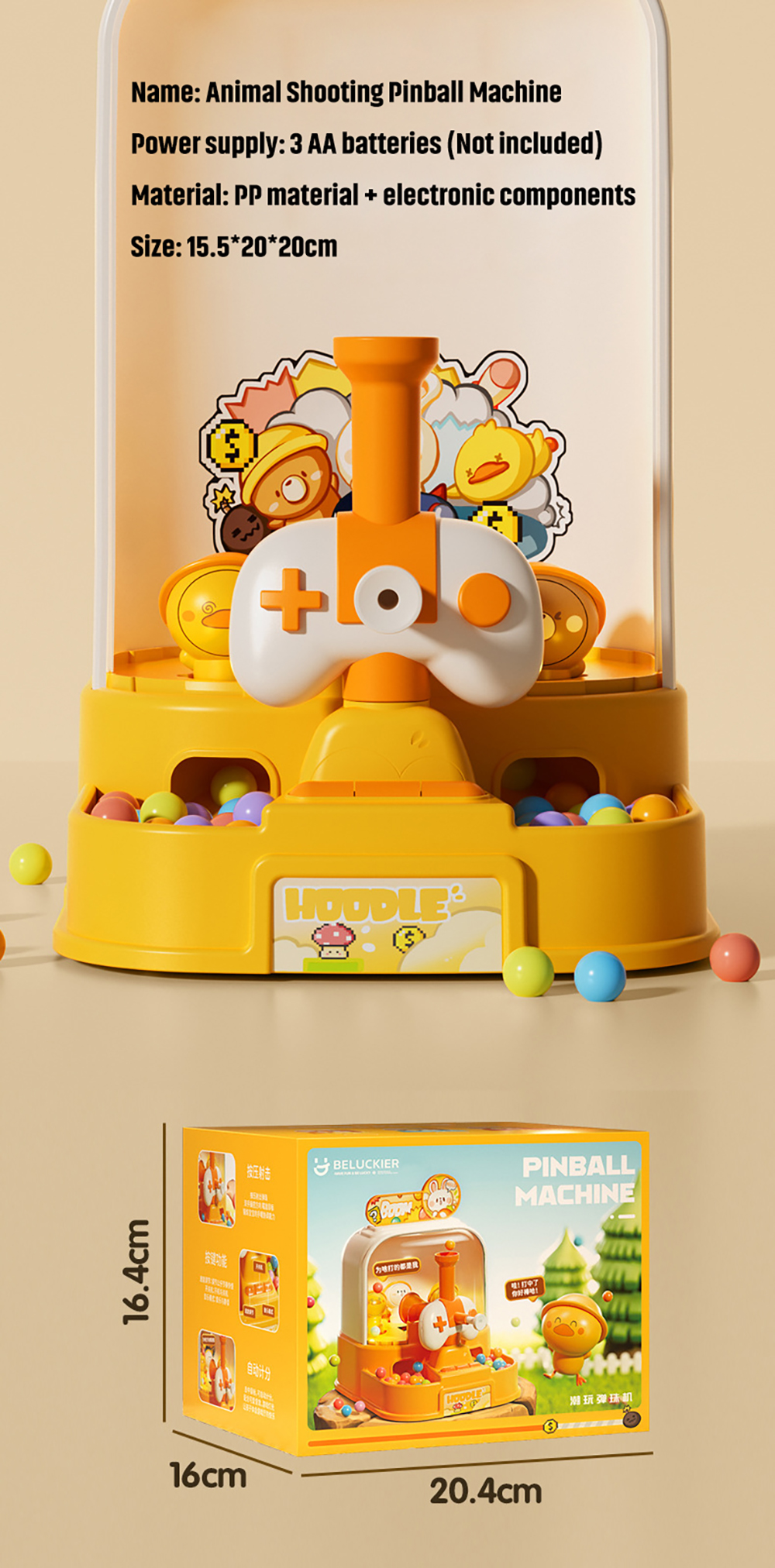 TableAnimalShootingPinballMachineGameConsoleMulticolorLauchingKidsChildrenFunPlayToys-2013041-17