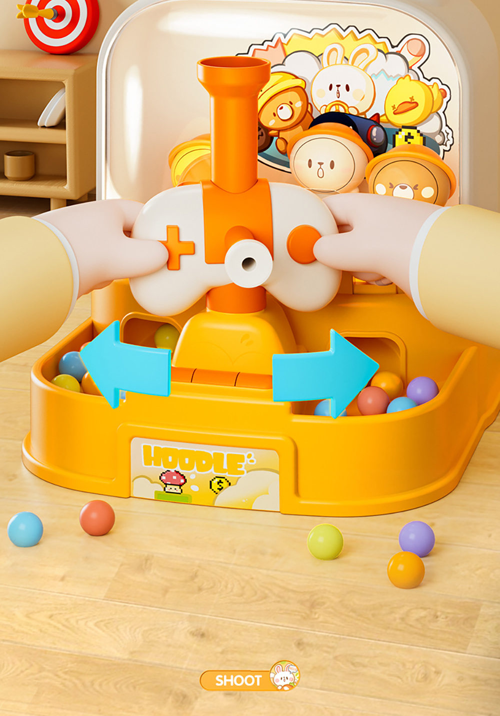 TableAnimalShootingPinballMachineGameConsoleMulticolorLauchingKidsChildrenFunPlayToys-2013041-4