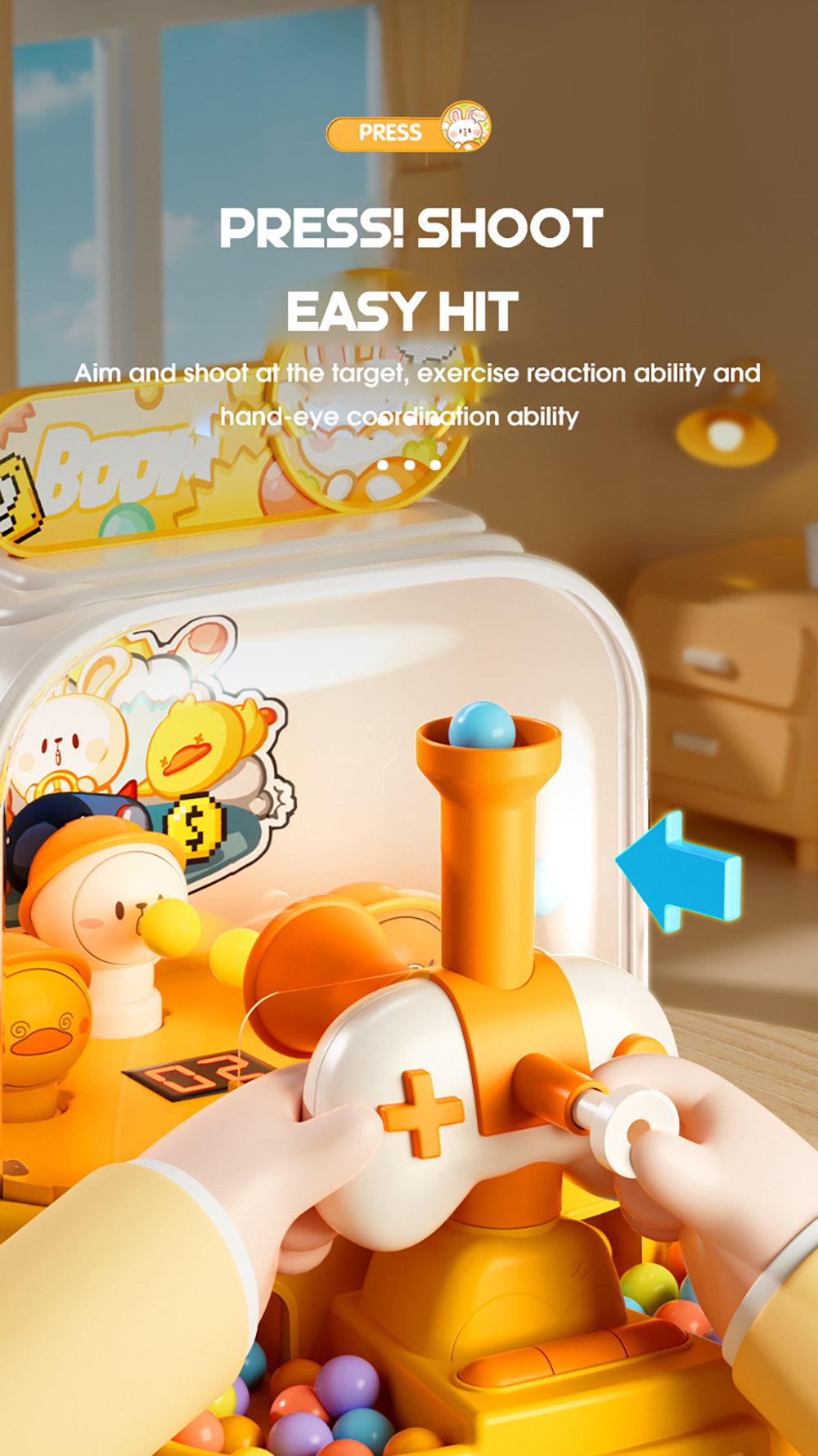 TableAnimalShootingPinballMachineGameConsoleMulticolorLauchingKidsChildrenFunPlayToys-2013041-7