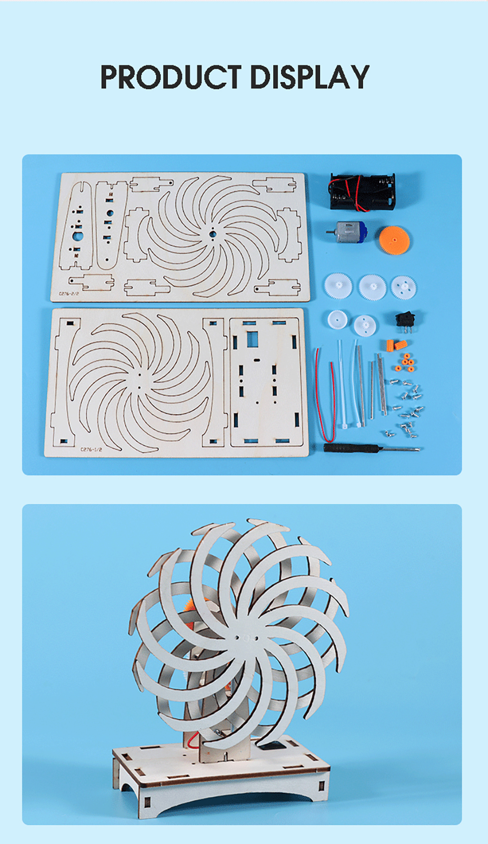 TechDIYMagicWindowAssemblyModelMaterialKitChildrenScienceExperimentCreativeFunEducationalTool-2013425-3