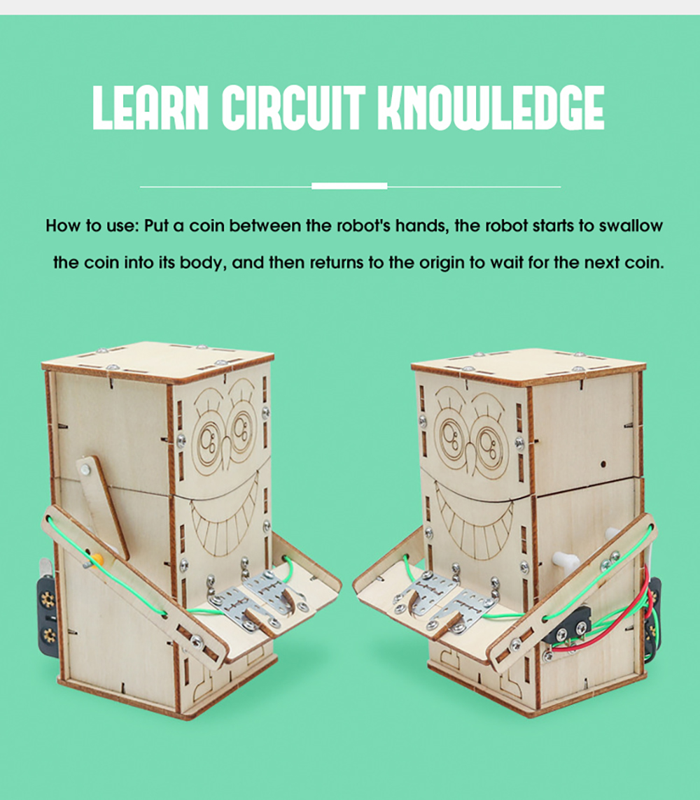 WoodenElectricPoweredCoin-EatingRobotManualDIYPuzzleAssemblyTechnologySmallProductionCreativeInventi-2013423-5