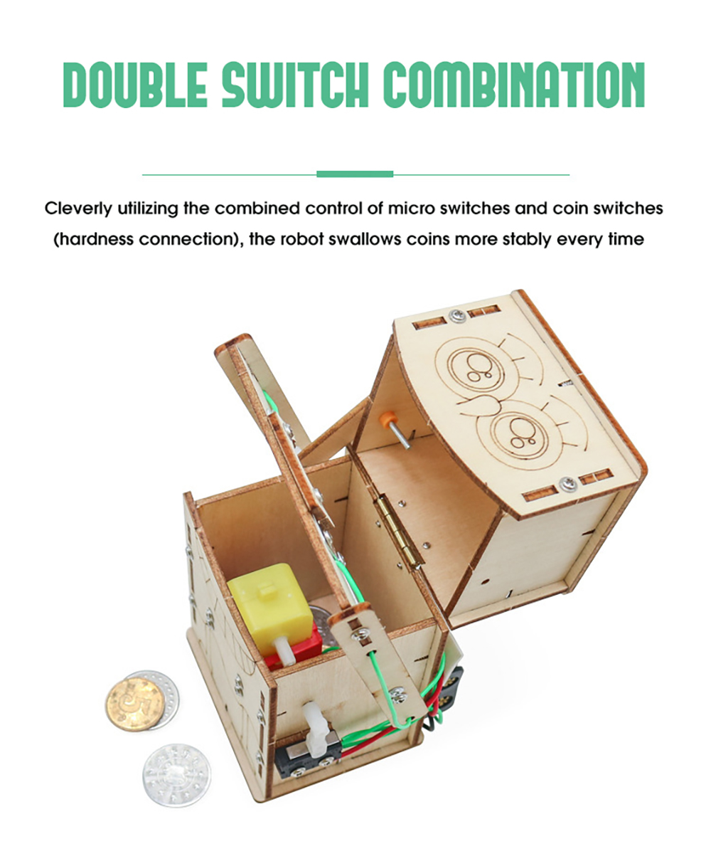 WoodenElectricPoweredCoin-EatingRobotManualDIYPuzzleAssemblyTechnologySmallProductionCreativeInventi-2013423-6