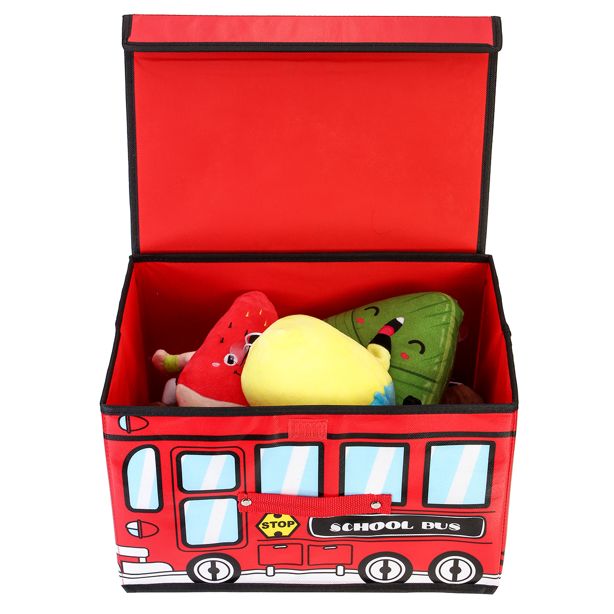 18LWaterproofBusShapeChildrenKidsToysStorageBoxFoldableNon-wovenCartoonCarPatternToysBasket-1795293-6