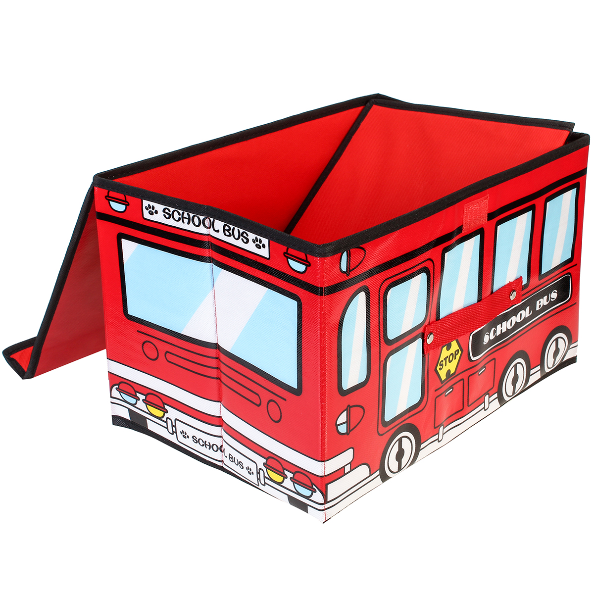 18LWaterproofBusShapeChildrenKidsToysStorageBoxFoldableNon-wovenCartoonCarPatternToysBasket-1795293-7