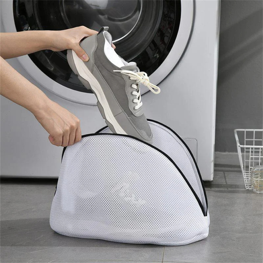 2PCSPolyesterMeshLaundryBagSecureZipperDesignforShoeandDelicateItemsWashingLargeCapacityTravelStorag-2011540-1