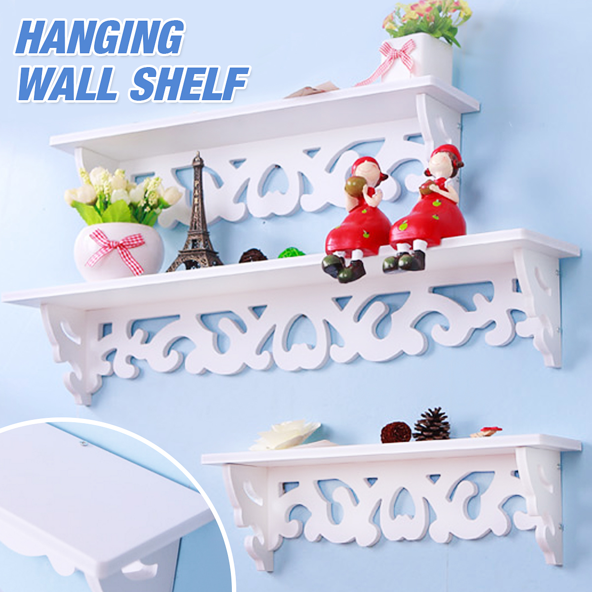 3PcsWallMountedStorageRackWallShelfTVWallHangingStorageShelfRackforHomeLivingRoomDecor-1825593-1