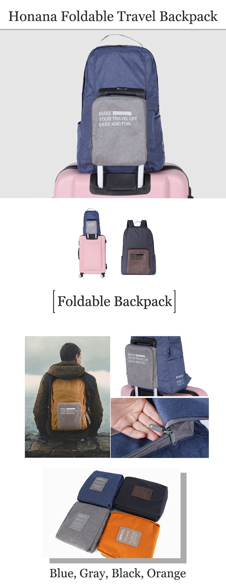 HonanaHN-TB5FoldingTravelStorageBackpackSuitcaseOrganizerPolyesterBag-1127505-4