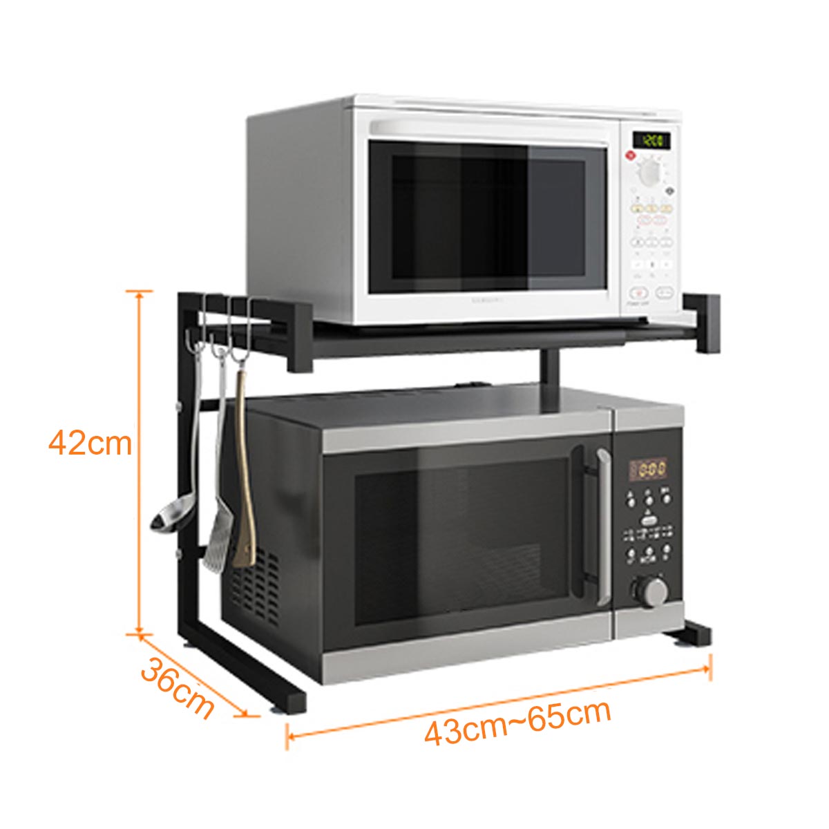 KitchenOrganiserAdjustableMetalShelvingRackMicrowaveShelfHolder-1771841-10