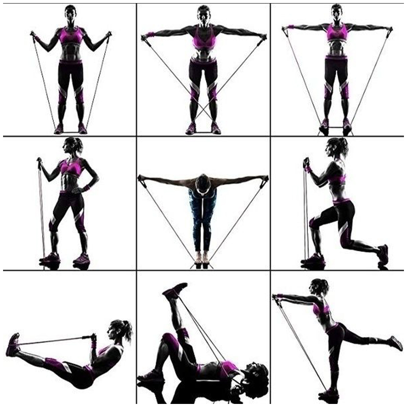 11pcsResistanceBandsElasticRopeWeightLosingFitnessExerciseTools-1680169-4