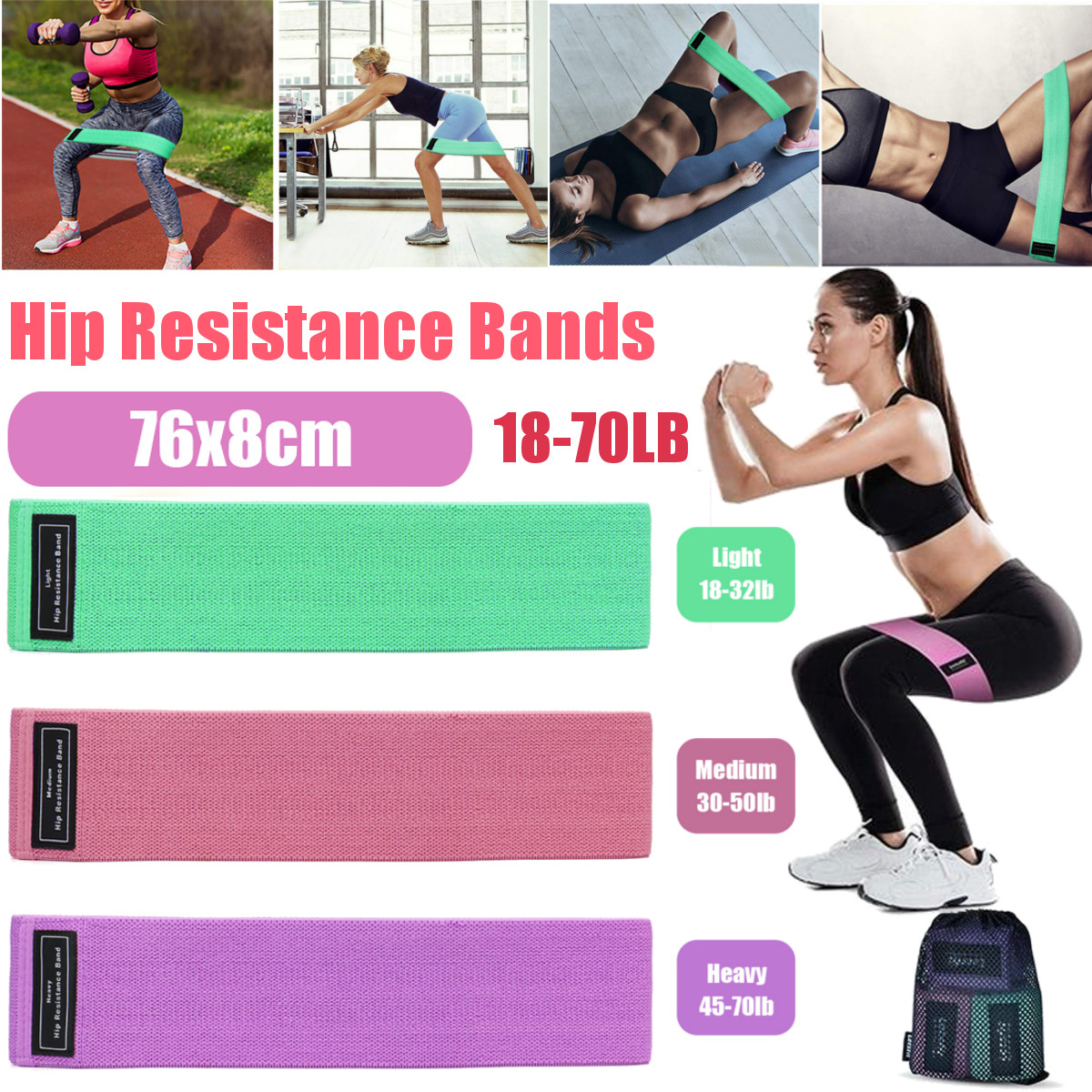 13PcsResistanceBandsYogaLegBootyStrengthExerciseFitnessLoop-1678688-2